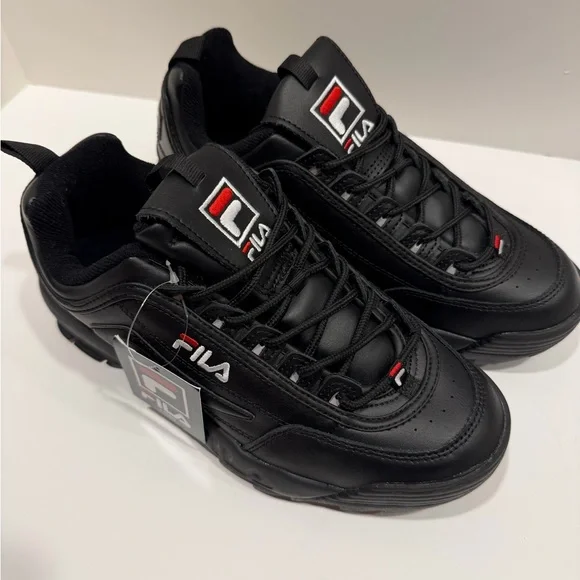 NWT Fila Women’s Black Disruptor Sneakers - Size 9 - Picture 3 of 9